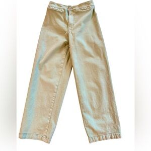 Madewell Emmett Green Wide Leg Cropped Jeans Women's Size 26 (4)